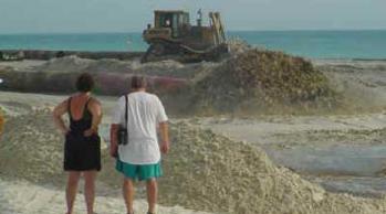 beach restoration in progress