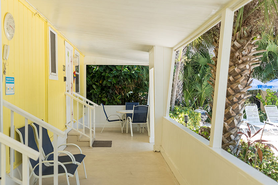 Patio at Apartments 22 and 23 - Beachside Cottages at Tropical Breeze Club