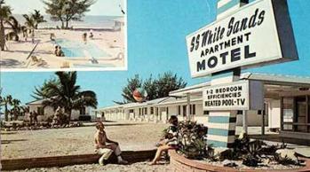 white sands vintage postcard